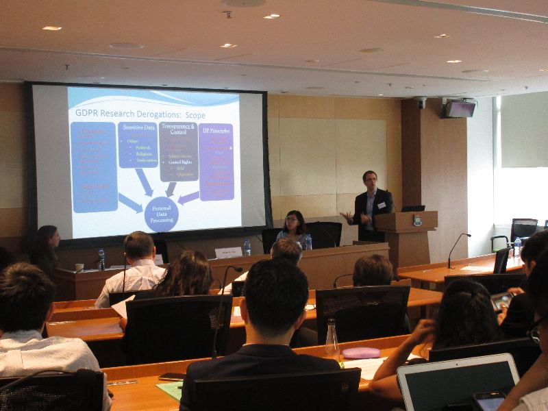 David Erdos gives presentation